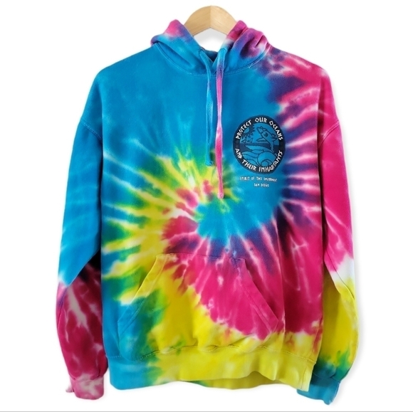 Tops - Spirit of the Environment San Diego Tie Dye Hoodie Sweatshirt